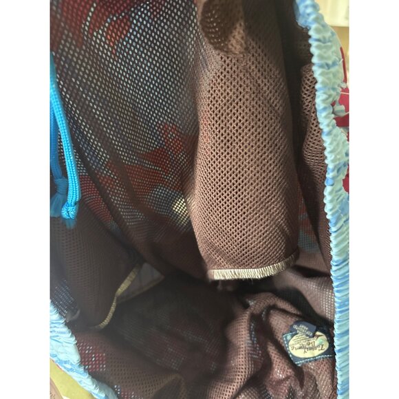 Tommy Bahama Lined Swim Trunks Size XL New  Blue Red Floral Stripe Pockets Beach - Picture 9 of 9